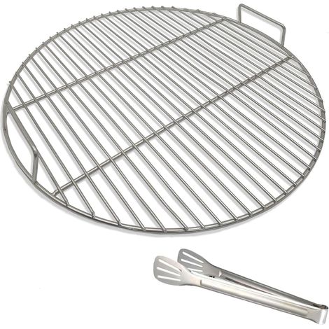 Grille barbecue - Ronde - Inox 304 - 44,5 cm - Pince - Barbecue boule (1/5)