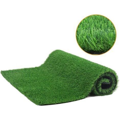 Pair - Tapis de gazon artificiel 100 x 200 cm – Résistant aux UV – Tissu non tissé pour intérieur et extérieur – Confortable et respirant (1/5)
