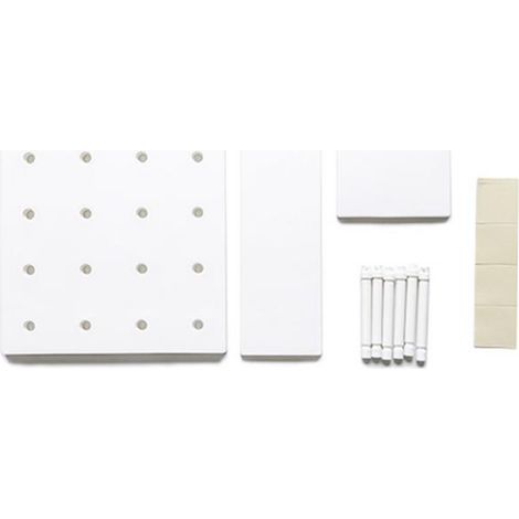 Etagere Murale En Plastique - Support De Rangement Pour Cuisine Et Salon - Installation Adhesive - Blanc - Lot De 1 (1/2)