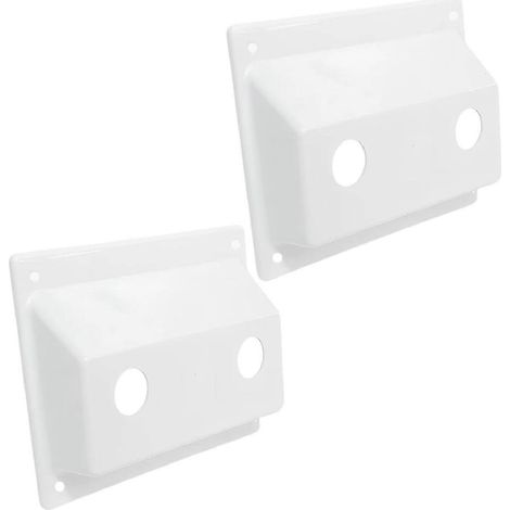 Lot de 2 supports de robinetterie, cache-robinet, kit de montage pour camping-cars, caravanes et remorques, pièce de rechange pour plaque de douche (1/5)