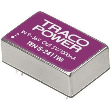 Convertisseur CC/CC pour circuits imprimés TracoPower TEN 5-2422WI Nbr. de sorties: 2 x 24 V/DC 12 V/DC, -12 V/DC 250 m (1/4)