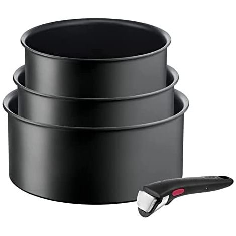 Tefal Ensemble de Casseroles Titanium Pro Noir 16-20 cm (1/5)