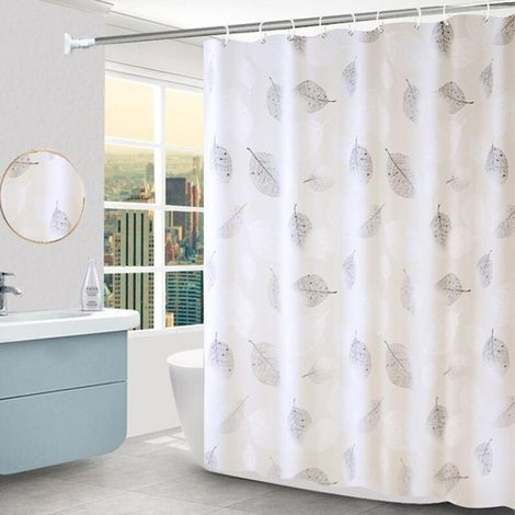 Rideau de Douche à Panneau - Imprimé Abstrait Moderne - Tissu Imperméable Anti-Moisissure