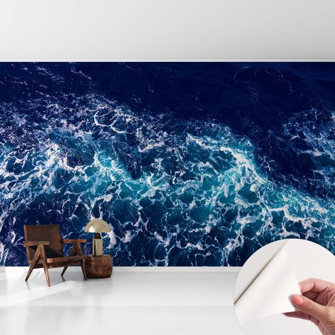 Fotomurale adesivo stickers - per camera da letto - per corridoio - decorazione casa moderna Onde marine 416x254 cm (1/5)