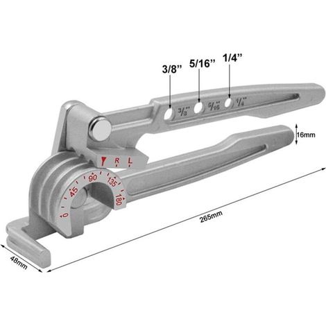 Aougo – Curvatubi per rame e alluminio – 3 raggi di curvatura 6-8-10 mm – Curvatura precisa senza deformazione – Strumento professionale