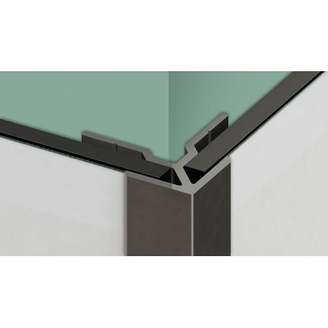 Profilé en L - Kinewall Design - KINEDO - Montage en angle sortant - Argent brillant