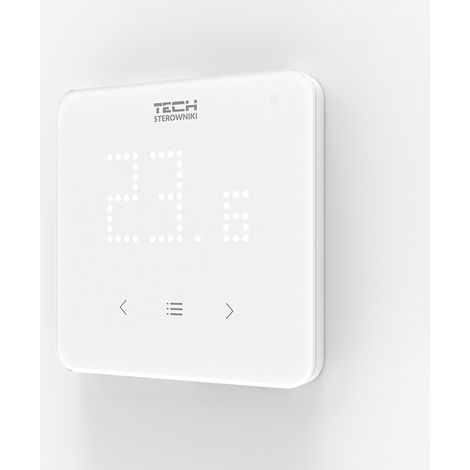 Termostato ambiente wireless con misurazione dell'umidità dell'aria, R-8, LED bianco (1/2)