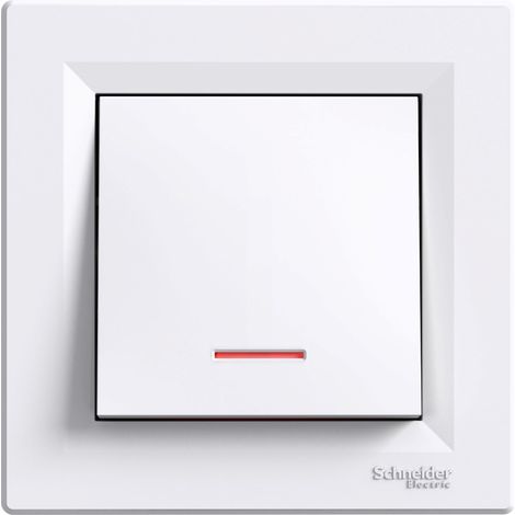 Interruptor universal iluminado Asfora blanco "Escaleras" 10A 250V EPH1500321