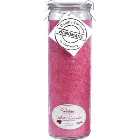 Candle Factory Big Jumbo Erdbeer-Rhabarber Kerze Duftkerze Dekokerze 306-024 (1/5)
