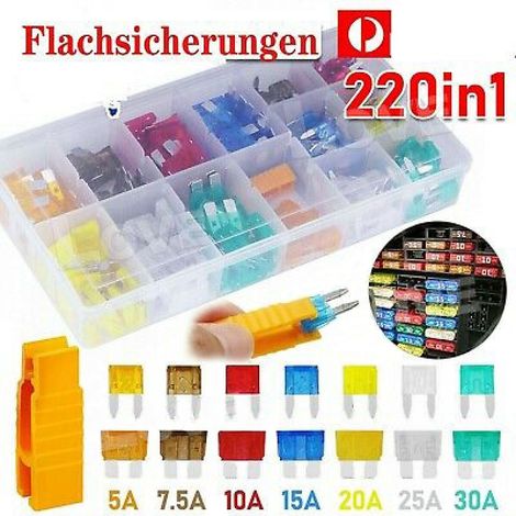 Assortiment de mini-fusibles pour voitures, fusibles plats pour voitures