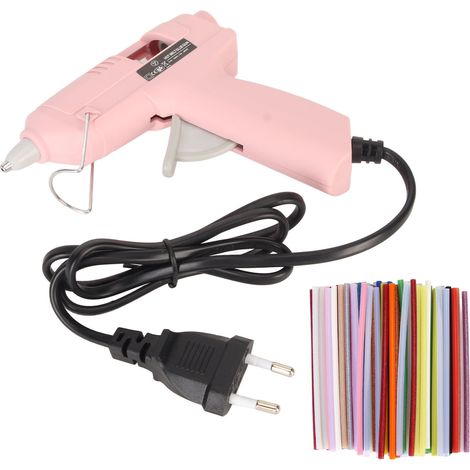 Pistolet à colle chaude préchauffage rapide haute puissance mini pistolet thermofusible avec 100 bâtons de colle pour bricolage artisanal 110-240V prise UE (1/5)
