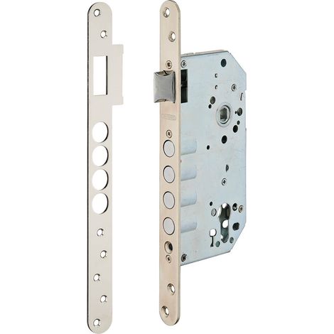 Serratura da incasso per cilindro europeo, asse 60 mm, con borchia, cromata – THIRARD (1/2)