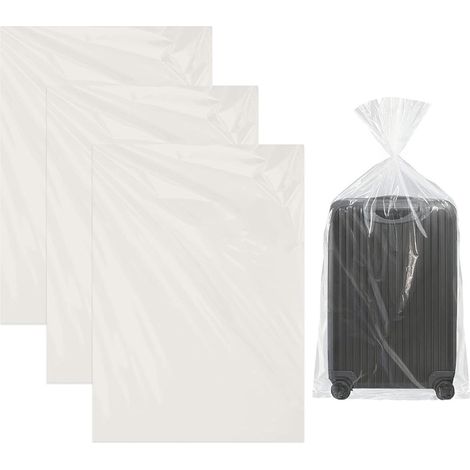 Lot de 3 sacs de rangement transparents (90 x 120 cm) - Très grands - Réutilisables - Idéal pour les peluches, bagages, valises et couettes. (1/5)