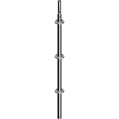 Layher – Montant d'échafaudage en acier galvanisé 1m à 4m – Accessoire multidirectionnel léger – Disques tous les 50cm pour raccordements