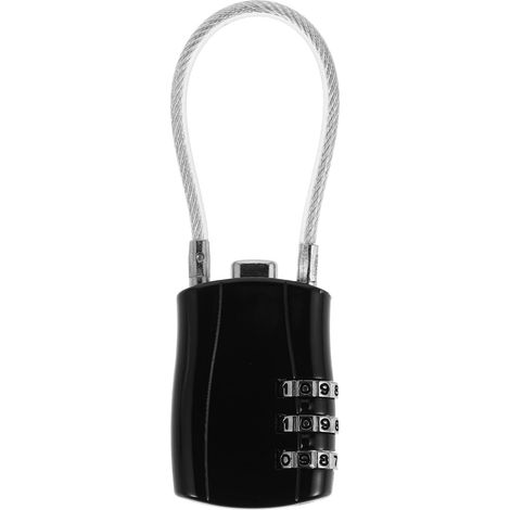 Mini Cadenas à Combinaison en Fil Métallique Noir, Petit Cadenas pour Casier et Bagages, Serrure à Code Numérique Réglable, pour Dortoir, Armoire et Voyage, Sécurité Polyvalente (1/5)