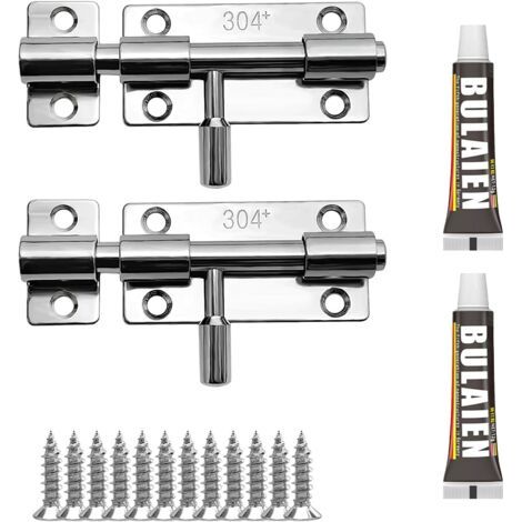 QORVA-Loquets de sécurité pour portes coulissantes en acier inoxydable, durables pour portes en bois, placards, salles de bains, fenêtres et meubles.