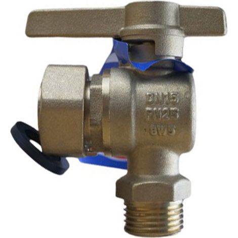 Robinet de compteur ACS équerre - PN 25 DN15 - Mâle1/2" (15/21) Écrou libre 3/4" (20/27) - Arco (1/4)