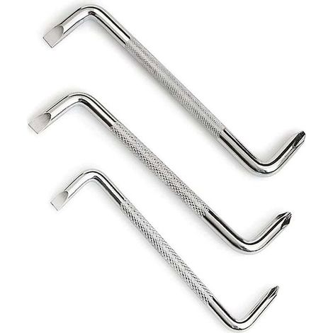 ZVD-Lot de 3 tournevis décalés avec tournevis à tête plate et magnétique, de type Z avec tournevis cruciforme (1/4)