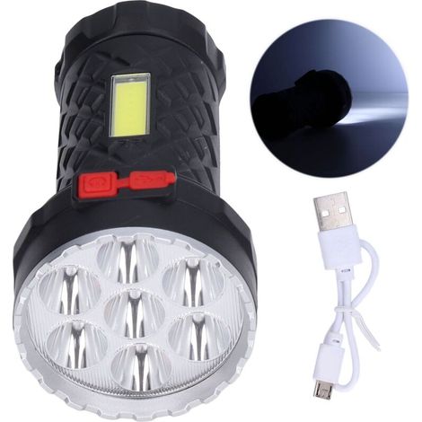 LED Flashlight High Brightness Four Lighting Modes Ergonomic Compact Portable USB Rechargeable Torch (1/5)