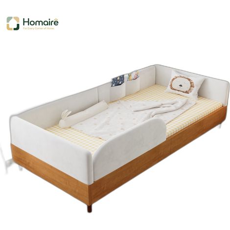 Bettgestell, aus Polyester 208 x 98 x 54 cm, weiß Samt HOMAIRE (1/5)