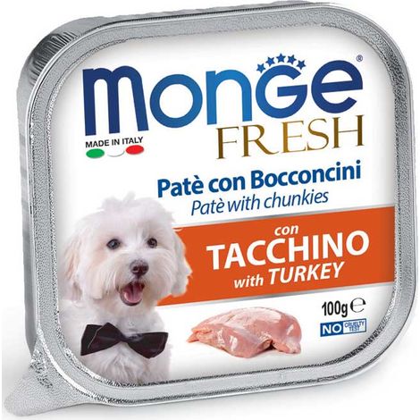 Monge Dog Fresh Adult Tacchino - Monge Dog Fresh Adult Tacchino - Vaschetta Da 100 Gr