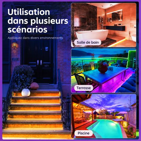 Kit ruban LED 5V 2835 - Modèle télécommande infrarouge Bluetooth WiFi, 30 LED/m, 12 × 10 × 2 cm, 150 g – Livraison gratuite