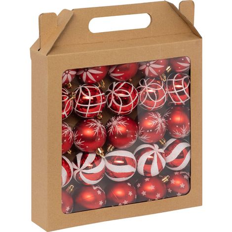 Atmosphera Colorama de Noël boules rouges et blanches 6 cm