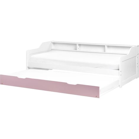 Trundle Bed Pine Wood EDERN 90 x 200 cm (EU Single) Pink