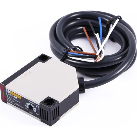 Capteur photoelectrique reflex speculaire E3JK R4M1, AC 90-250V, 3A, interrupteur de proximite, detection miroir (1/5)