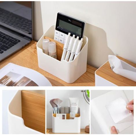 Porte-Pinceau - Panier Tressé 10x10 cm - Organisateur Maquillage et Bureau - Lot de 2 (1/3)