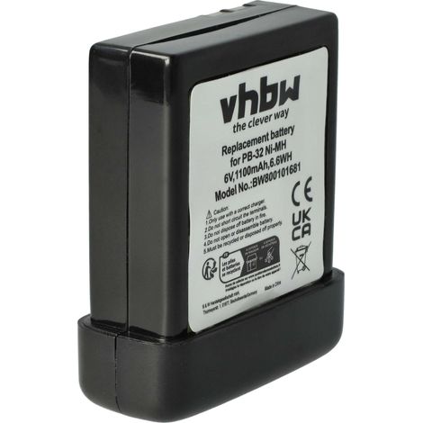 vhbw Akku kompatibel mit Alan Midland 73-30 Funkgerät, Walkie Talkie (1100mAh, 6V, NiMH)