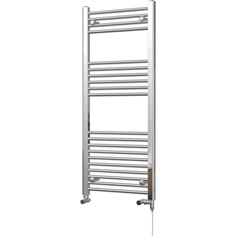 Zennor - Chrome Dual Fuel Towel Rail H1200mm x W500mm Standard - Straight (1/3)