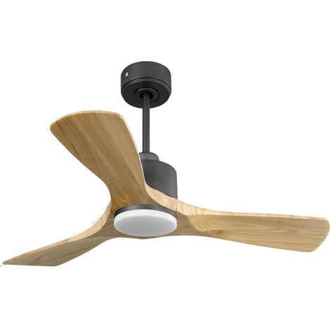 Ventilatore da soffitto Reversibile Termostato Dimmabile Wifi Motore CC Tetti inclinati Telecomando Luce a tre toni Hypersilence Memoria PURLINE RarotongaD106C03LED67826