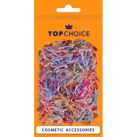 Elastici per capelli TOP choice - colori misti (26942) 1 confezione - 500 pezzi.