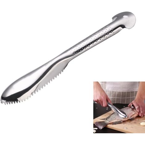 Fish Scale Scraper, 304 Stainless Steel Fish Scaler, Remove Fish Scales, Fish Knife Scraper (28.54cm) (1/5)