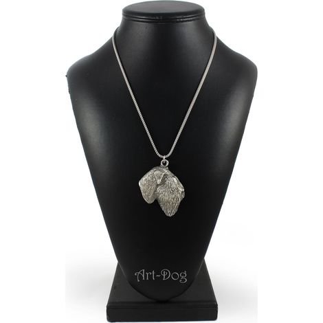 Terrier nero russo - collana con ciondolo a forma di cane su catena d'argento, gioiello unico di Art-Dog (1/5)