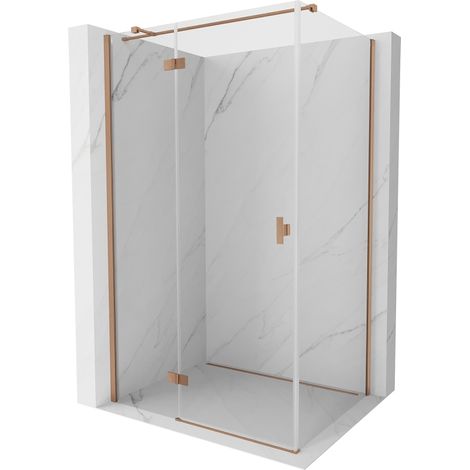 Mexen Mist H T cabine de douche pivotante gauche 110 x 85 cm, transparent, cuivre brossé - 8A5T-110-085-65-00-L (1/5)