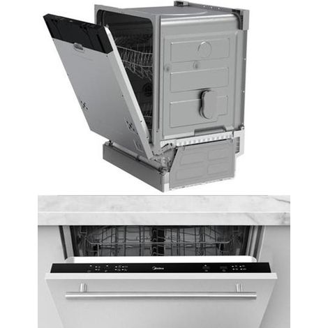 Midea MID60S101-IT Lavastoviglie da Incasso a Scomparsa Totale 12 coperti Classe E 4 programmi 49 dB (81,5x60x55 cm) colore Grigio (1/2)