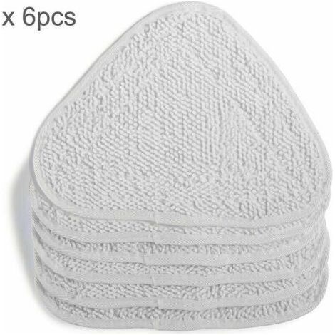 6X Housses de rechange pour Vileda Steam Steam Cleaner Housse de rechange 100 Hot Spray Mop, Family Pack, Blanc,INHHUB (1/4)