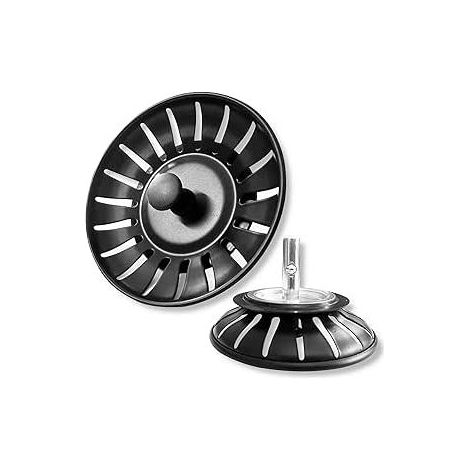2 Pièces Crépine d'évier de Cuisine, Filtre Évier Cuisine, 304 Bouchon Evier Cuisine Inoxydable,Bonde à Panier Filtre Evier, Panier à Tamis pour Évier,pour Cuisine et Salle de Bain Diamètre(Noir