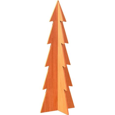 Arbre de Noël Sapin de Noël en bois pour décoration 112 cm bois de pin massif (1/5)