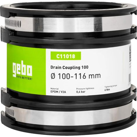 Gebo – Manchon multi-tuyaux Ø140/165 – Raccord PVC, métal, céramique, béton – Étanchéité antibruit – Installation horizontale et verticale