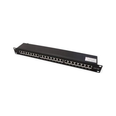 Value Pannello di collegamento Cat.6A nero 24 porte RJ-45