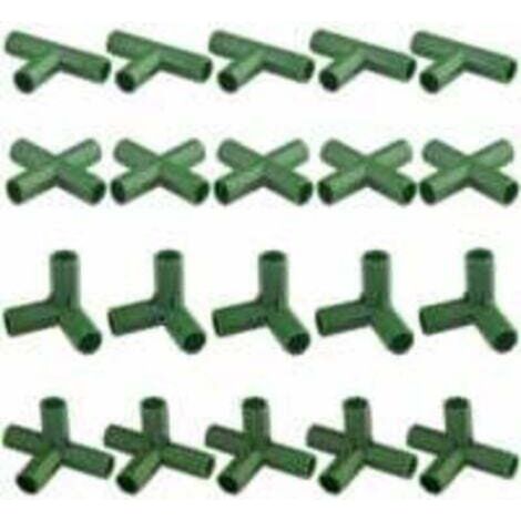 TRIMEC, Packung mit 20 robusten Gartenrahmenverbindern, geeignet für Gewächshäuser und Pflanzen, 11 mm.
