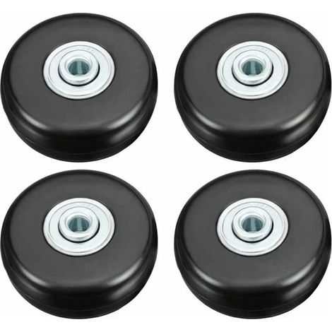Roulette Valise, Bagage Valise Réparation Roulette Charge Lourd 50mm Muette Caoutchouc Universelle Pivotante Roue Rechange Transport Remplace Roulette 4PCS pour Valise/Bagage/Sac à Dos/Voyage (1/5)