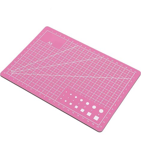 Tapis de Découpe Auto-cicatrisant en PVC, Planche à Découper Artisanale A5 21 X 15 Cm avec Lignes de Grille et Marques d'angle, Protection de Table pour Quilting, Couture, Artisanat d'art (1/5)