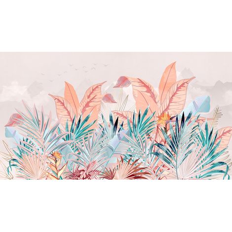 Papier peint panoramique - Forêt Tropicale - 130 cm x 72 cm (1/2)