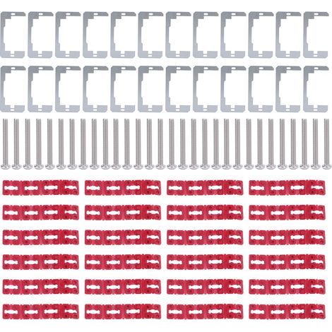 Metallene Wandplattenabstandshalter, 24 Stück, 96 Stück, Steckdosenkasten, Steckdosenset mit Edelstahlschrauben für die Montage breiter Steckdosen (1/5)
