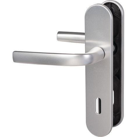 Poignée de porte intérieure - Logio - Vachette - Gris argent - Clé L - 165 mm