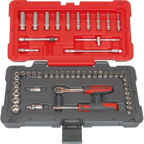 KS Tools - Coffret de douilles et accessoires ULTIMATE® en pouces 1/4'', 52 pièces - 922.0652 (1/2)